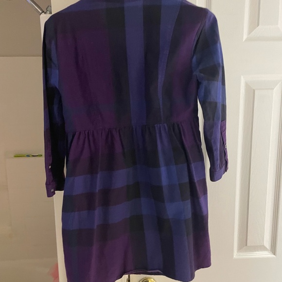 Burberry Brit women’s purple nova check babydoll dress with 3/4 sleeves XS - Picture 4 of 6